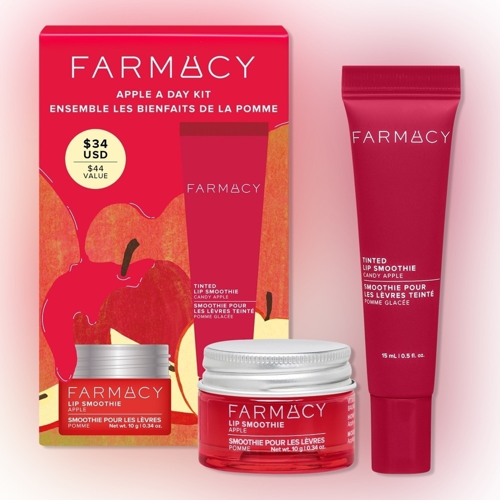Farmacy An Apple A Day Lip Set Gift New in Box